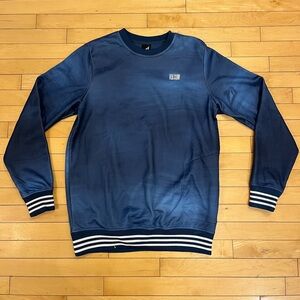 Volcom Men's Navy Blue Crewneck Sweatshirt with Stripe Trim